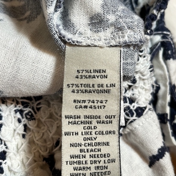 Casual Floral Linen Blend Straight Leg Pant - Picture 12 of 12